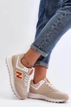 Boto Sneakersy Damskie*Buty Sportowe Sneakersy Damskie Beżowe Lifari