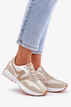 Damskie Boto Buty Sportowe Sneakersy Damskie Beżowe Britma