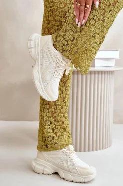 Damskie Boto Buty Sportowe Sneakersy Damskie Beżowe Timoci