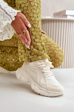 Damskie Boto Buty Sportowe Sneakersy Damskie Beżowe Timoci