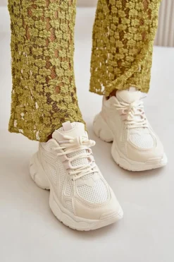 Damskie Boto Buty Sportowe Sneakersy Damskie Beżowe Timoci