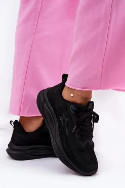 Big Star Shoes Buty Sportowe Sneakersy Damskie Big Star RR274A144 HI-POLY SYSTEM Czarne Czarny