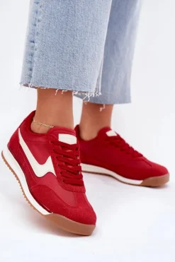 Evento Sneakersy Damskie*Buty Sportowe Sneakersy Damskie Czerwone Zerina Czarny