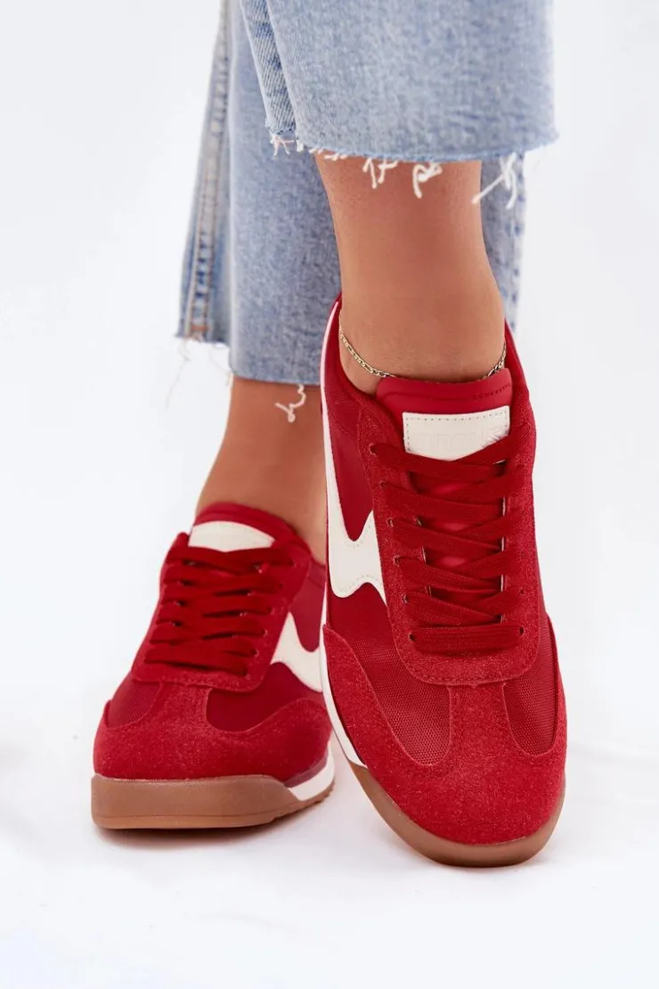 Evento Sneakersy Damskie*Buty Sportowe Sneakersy Damskie Czerwone Zerina Czarny