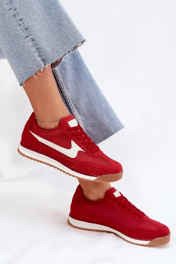 Evento Sneakersy Damskie*Buty Sportowe Sneakersy Damskie Czerwone Zerina Czarny
