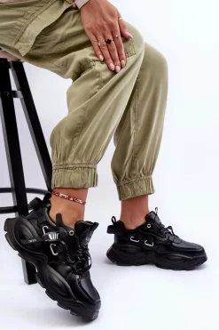 Damskie GOE Buty Sportowe Sneakersy MM2N4014 Czarne