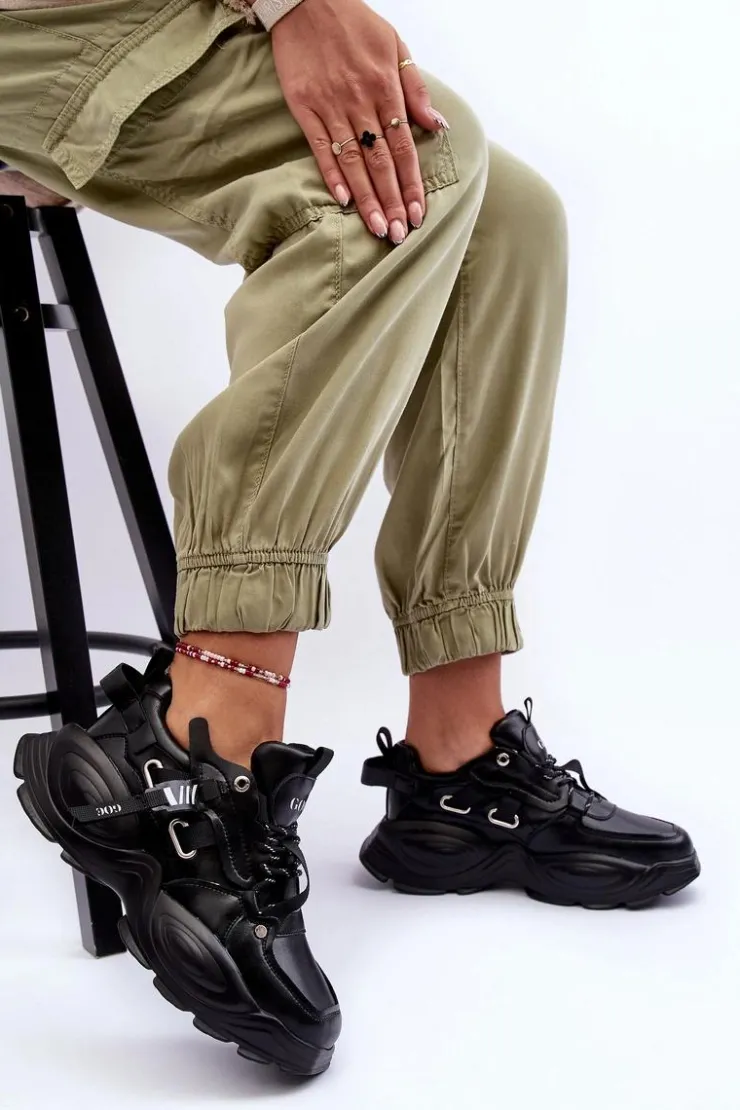 Damskie GOE Buty Sportowe Sneakersy MM2N4014 Czarne
