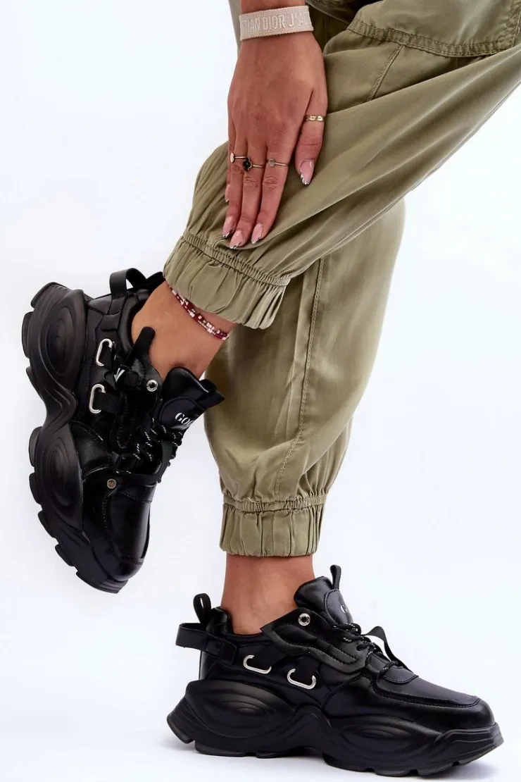 Damskie GOE Buty Sportowe Sneakersy MM2N4014 Czarne