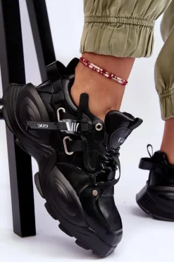 Damskie GOE Buty Sportowe Sneakersy MM2N4014 Czarne