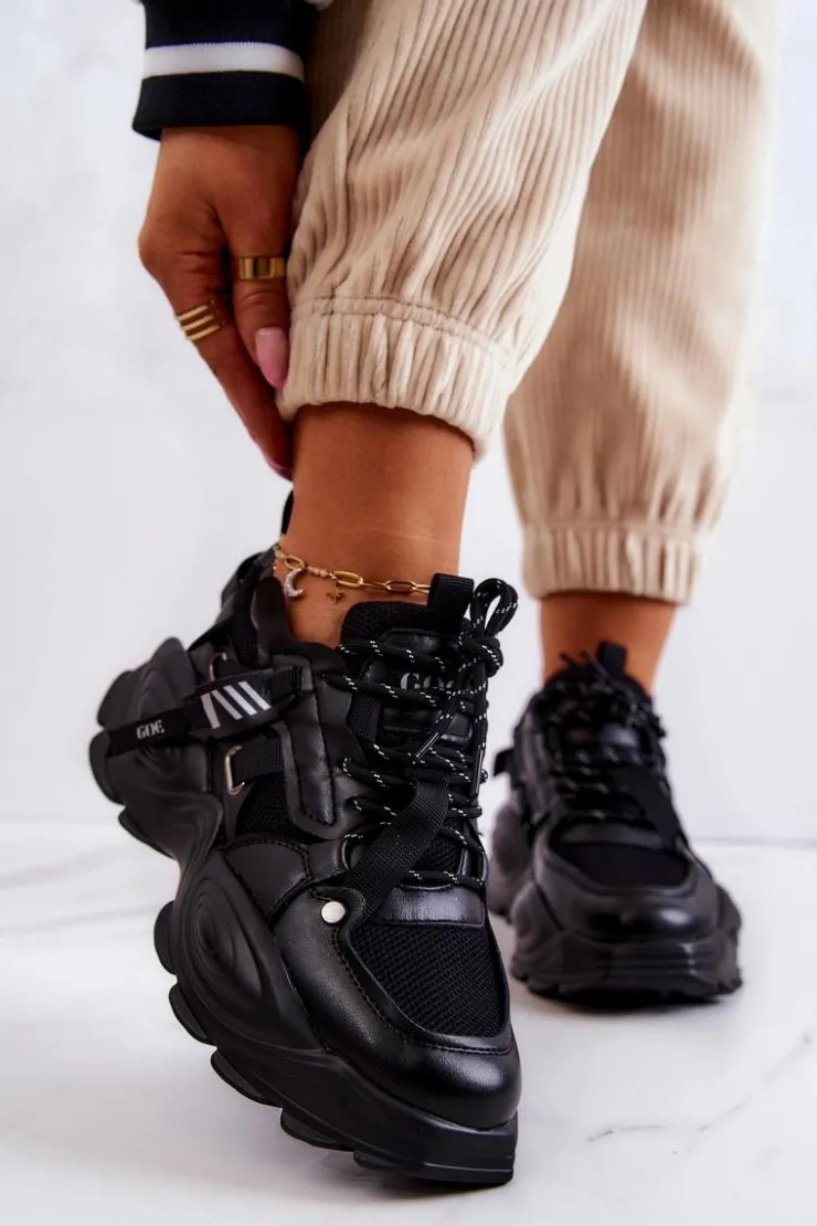 Damskie GOE Buty Sportowe Sneakersy JJ2N4083 Czarne