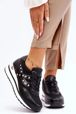 New Boto Buty Sportowe Z Ćwiekami Czarne Adley