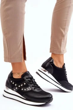 New Boto Buty Sportowe Z Ćwiekami Czarne Adley