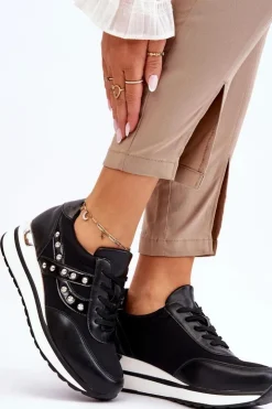 New Boto Buty Sportowe Z Ćwiekami Czarne Adley