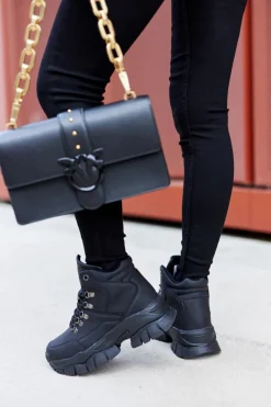 Big Star Shoes Trekkingowe Damskie|Botki Płaskie*Buty Trekkingowe Big Star II274329 Czarne