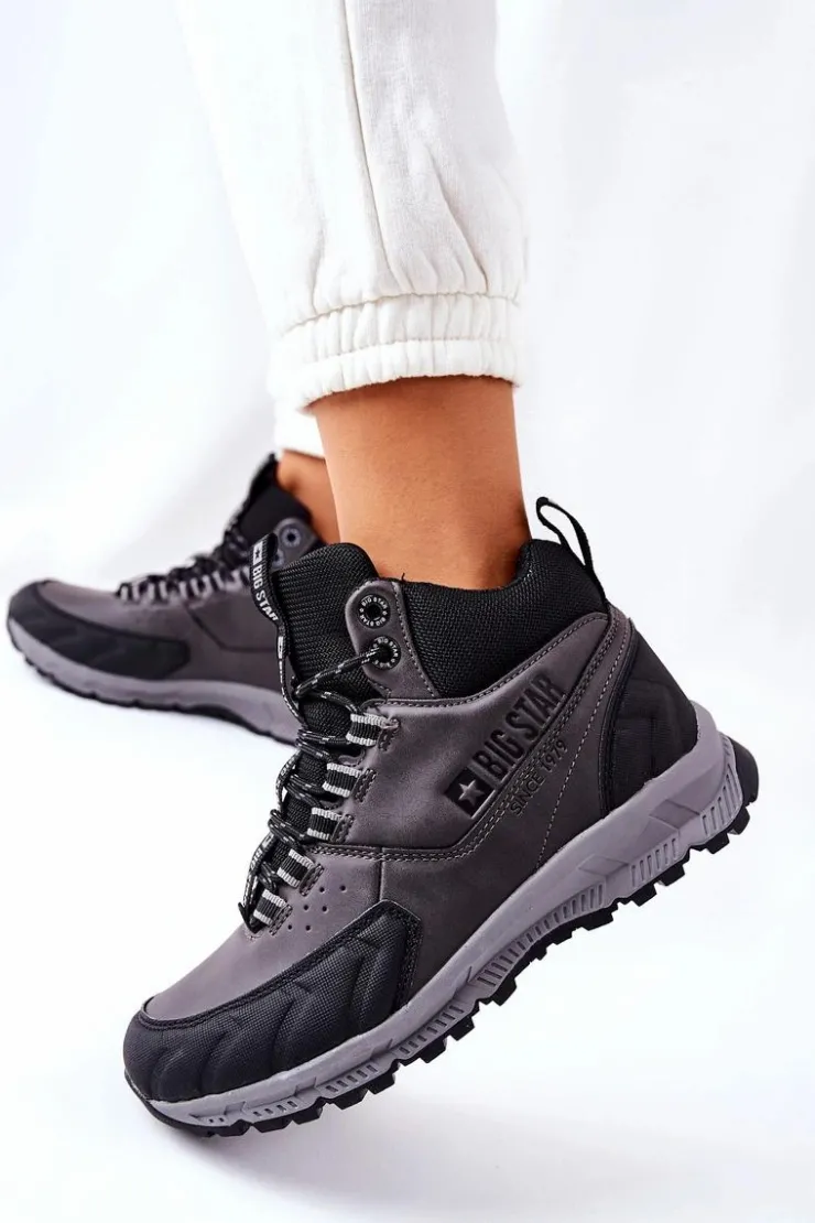 Damskie Big Star Shoes Buty Trekkingowe Big Star II274454 Czarne