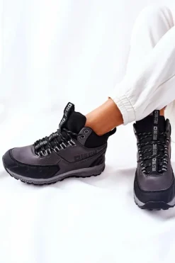 Damskie Big Star Shoes Buty Trekkingowe Big Star II274454 Czarne