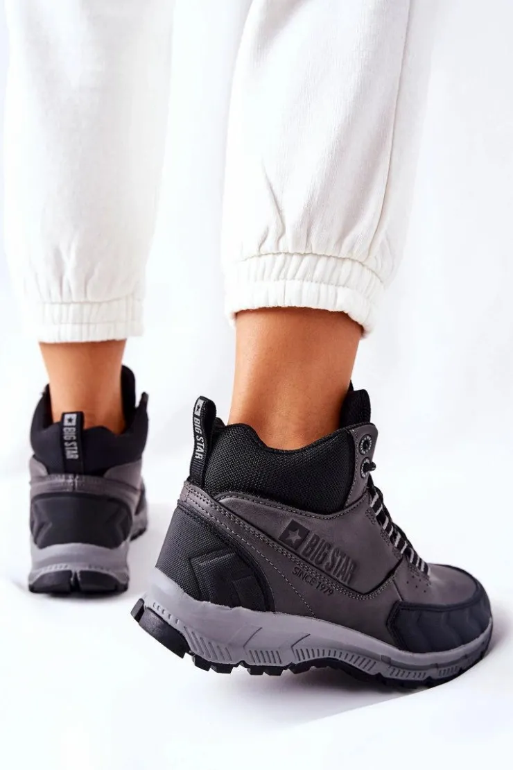 Damskie Big Star Shoes Buty Trekkingowe Big Star II274454 Czarne