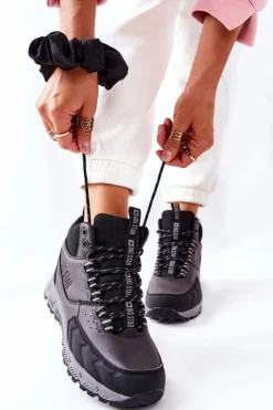 Damskie Big Star Shoes Buty Trekkingowe Big Star II274454 Czarne