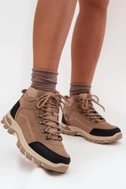 Hot Big Star Shoes Buty Trekkingowe Damskie Big Star SS274095 Beżowe