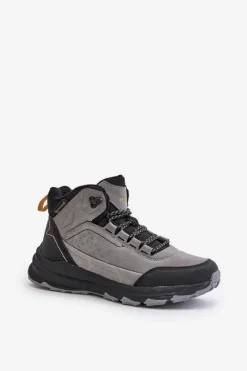 Outlet Big Star Shoes Buty Trekkingowe Młodzieżowe Ocieplane McKeylor 14011 Szare