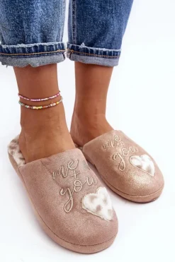 Boto Kapcie Klasyczne|Klapki Damskie Klasyczne*Błyszczące Kapcie Damskie Różowe Geraja Różowy