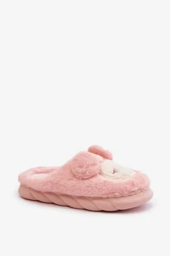 Hot Boto Ciepłe Futrzane Kapcie Damskie Różowe Jozelinetta Różowy