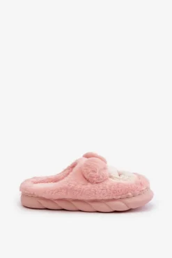 Hot Boto Ciepłe Futrzane Kapcie Damskie Różowe Jozelinetta Różowy