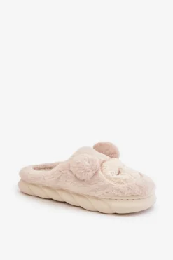 Discount Boto Ciepłe Futrzane Kapcie Damskie Beżowe Jozelinetta Beżowy