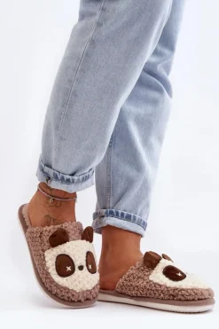 Damskie Boto Ciepłe Kapcie Damskie Brązowe Priseth