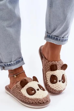 Damskie Boto Ciepłe Kapcie Damskie Brązowe Priseth