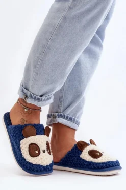 New Boto Ciepłe Kapcie Damskie Granatowe Priseth