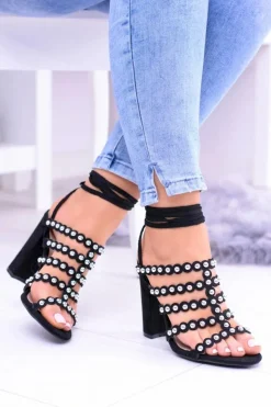 Boto Sandały Na Obcasie*Czarne Damskie Sandały na Słupku Ysmira