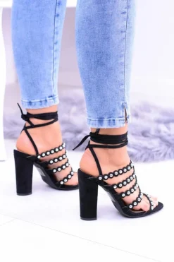 Boto Sandały Na Obcasie*Czarne Damskie Sandały na Słupku Ysmira