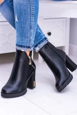 Boto Botki Na Słupku|Czarne Botki*Czarne ekstrawaganckie botki Superlove