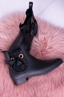 Best Boto Czarne Matowe Damskie Kalosze Sztyblety Someday