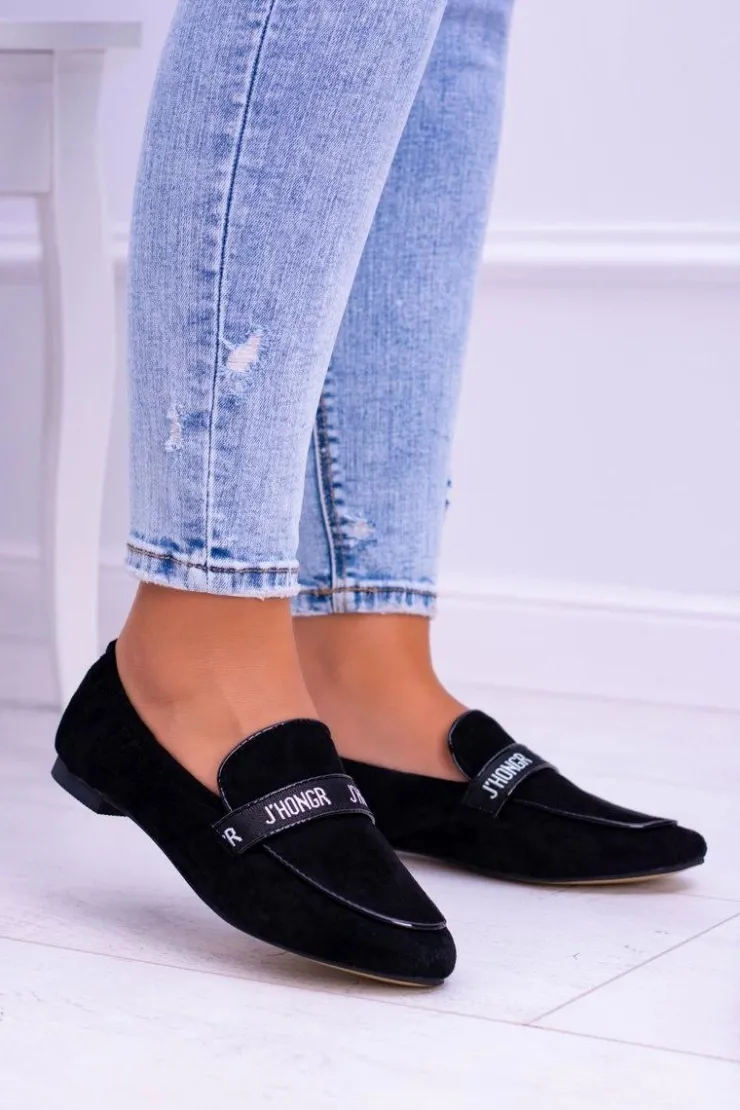 Online Boto Czarne Mokasyny Damskie Lu Boo Horten