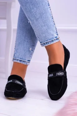 Online Boto Czarne Mokasyny Damskie Lu Boo Horten