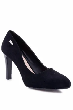 New Buty Sergio Leone Czółenka damskie Czarne Na Słupku Zamsz Sergio Leone Campbell