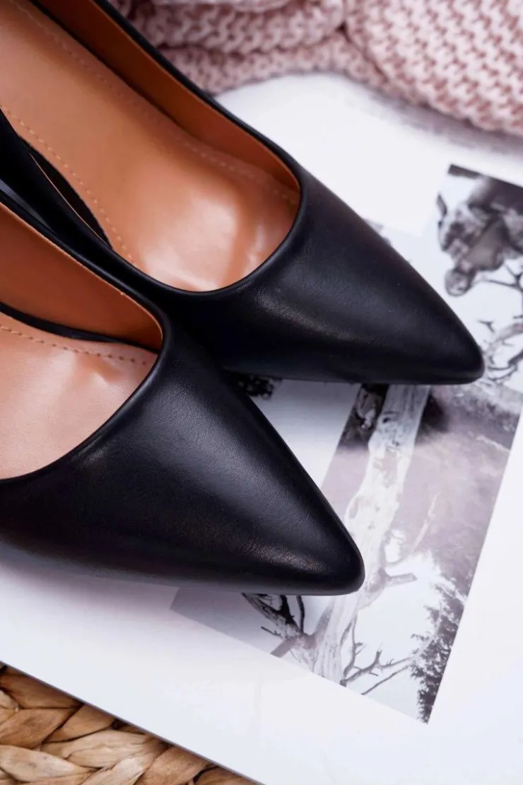 Boto Czółenka Na Słupku|Czółenka Klasyczne*Czółenka Damskie Na Słupku Czarne Femmini