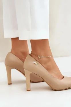 Buty Sergio Leone Czółenka Na Słupku|Czółenka Klasyczne*Czółenka Damskie Na Słupku Sergio Leone Coffe Campbell