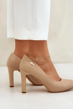 Buty Sergio Leone Czółenka Na Słupku|Czółenka Klasyczne*Czółenka Damskie Na Słupku Sergio Leone Coffe Campbell