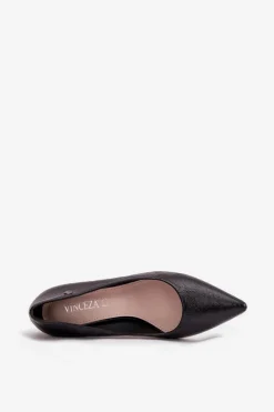 Discount Buty damskie Vinceza Czółenka Damskie Na Słupku Vinceza 62252 Czarne Czarny