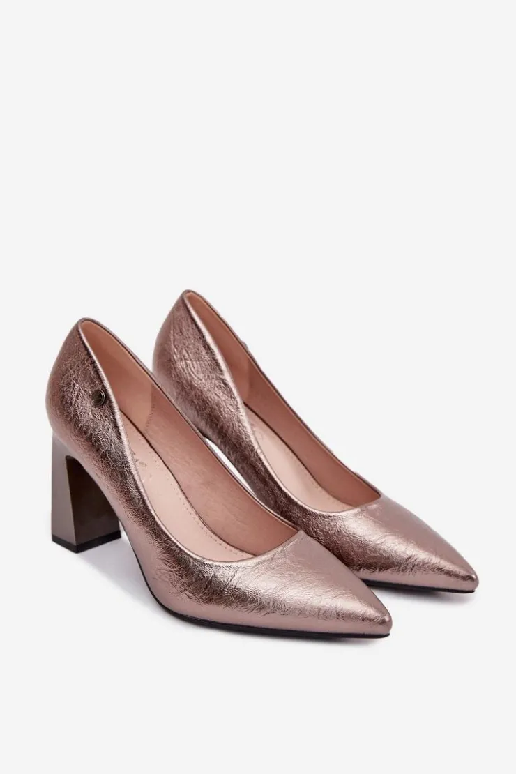 Damskie Buty damskie Vinceza Czółenka Damskie Na Słupku Vinceza 62252 Grafitowe