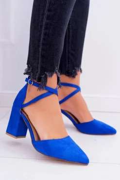 Boto Czółenka Zamszowe|Czółenka Na Słupku*Czółenka Damskie Na Słupku W Szpic Chabrowe Traffic