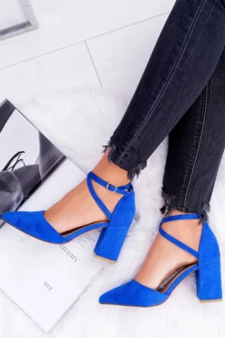 Hot Boto Czółenka Damskie Na Słupku W Szpic Chabrowe Traffic