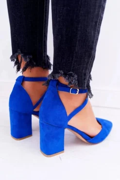 Hot Boto Czółenka Damskie Na Słupku W Szpic Chabrowe Traffic