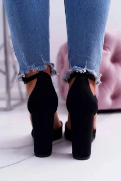 Boto Czółenka Zamszowe|Czółenka Na Słupku*Czółenka Damskie Na Słupku W Szpic Czarne High Traffic