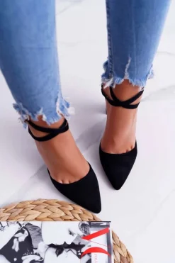 Boto Czółenka Zamszowe|Czółenka Na Słupku*Czółenka Damskie Na Słupku W Szpic Czarne High Traffic