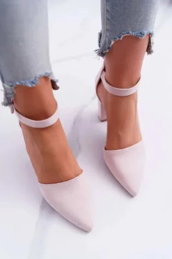 Boto Czółenka Zamszowe|Czółenka Na Słupku*Czółenka Damskie Na Słupku W Szpic Beżowe MadamStyle