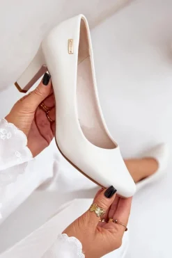 Hot Buty Sergio Leone Czółenka Damskie Sergio Leone Perłowe Orsola